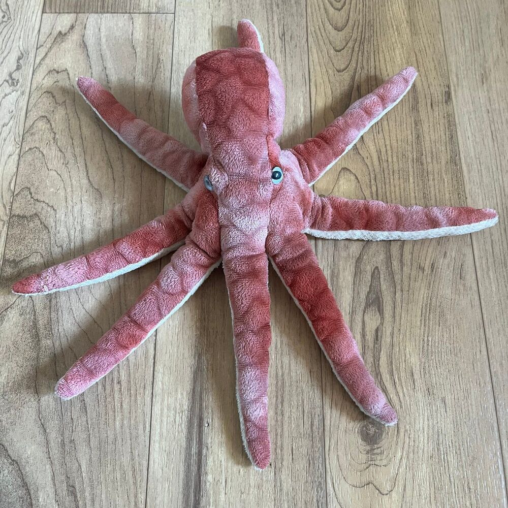 Douglas Spiney Small Orange/Red Octopus Plush Stuffed Animal Toy 12”